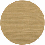 8' x 8' Beige Round Stain Resistant Indoor Outdoor Area Rug