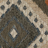 3' X 5' Gray Geometric Stain Resistant Indoor Outdoor Area Rug