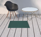 2' x 3' Blue and Green Geometric Stain Resistant Indoor Outdoor Area Rug
