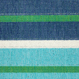 9' X 13' Blue and Green Geometric Stain Resistant Indoor Outdoor Area Rug