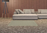 2' X 4' Gray and Ivory Geometric Stain Resistant Indoor Outdoor Area Rug