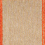 2' X 8' Orange Stain Resistant Indoor Outdoor Area Rug