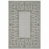 7' x 9' Beige Stain Resistant Indoor Outdoor Area Rug