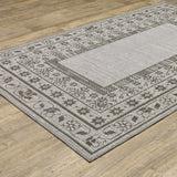 7' x 9' Beige Stain Resistant Indoor Outdoor Area Rug