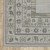 7' x 9' Beige Stain Resistant Indoor Outdoor Area Rug