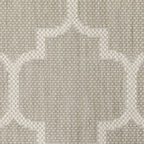 7' x 9' Gray and Ivory Geometric Stain Resistant Indoor Outdoor Area Rug