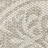 5' x 7' Gray and Ivory Floral Stain Resistant Indoor Outdoor Area Rug