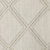 3' X 5' Gray and Ivory Geometric Stain Resistant Indoor Outdoor Area Rug