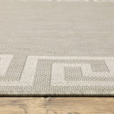 5' x 7' Gray and Ivory Stain Resistant Indoor Outdoor Area Rug