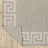 5' x 7' Gray and Ivory Stain Resistant Indoor Outdoor Area Rug