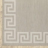 5' x 7' Gray and Ivory Stain Resistant Indoor Outdoor Area Rug