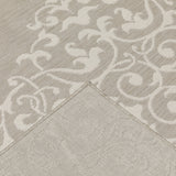 5' x 7' Gray and Ivory Oriental Stain Resistant Indoor Outdoor Area Rug