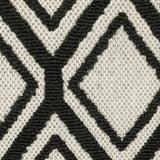 2' X 4' Beige and Black Geometric Stain Resistant Indoor Outdoor Area Rug