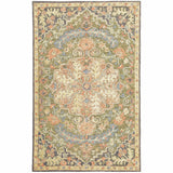 8' x 10' Blue and Green Oriental Hand Tufted Area Rug