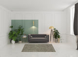 5' X 8' Grey Tan And Beige Geometric Power Loom Stain Resistant Area Rug