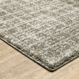 5' X 8' Grey Tan And Beige Geometric Power Loom Stain Resistant Area Rug