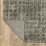 5' X 8' Grey Tan And Beige Geometric Power Loom Stain Resistant Area Rug