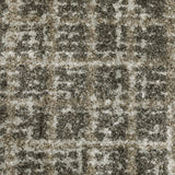 5' X 8' Grey Tan And Beige Geometric Power Loom Stain Resistant Area Rug