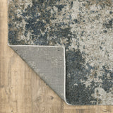 6' X 9' Teal Grey Tan And Beige Abstract Power Loom Stain Resistant Area Rug