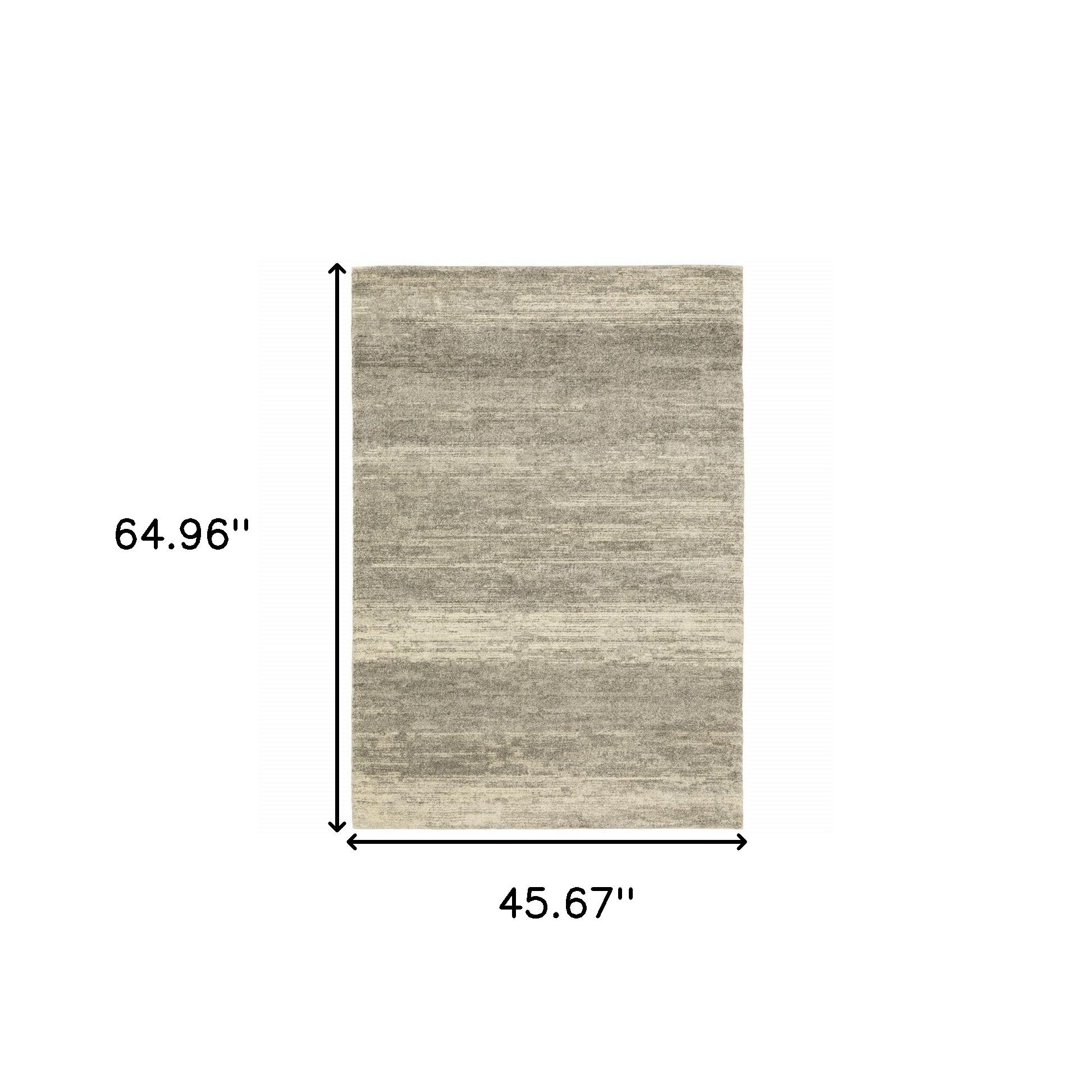 3' X 5' Grey Beige And Tan Abstract Power Loom Stain Resistant Area Rug