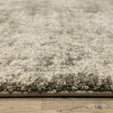 2' X 8' Grey Ivory Beige And Taupe Oriental Power Loom Stain Resistant Runner Rug