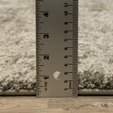 2' X 8' Grey Ivory Beige And Taupe Oriental Power Loom Stain Resistant Runner Rug