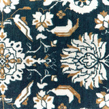 8' X 11' Navy Caramel And Ivory Oriental Power Loom Stain Resistant Area Rug