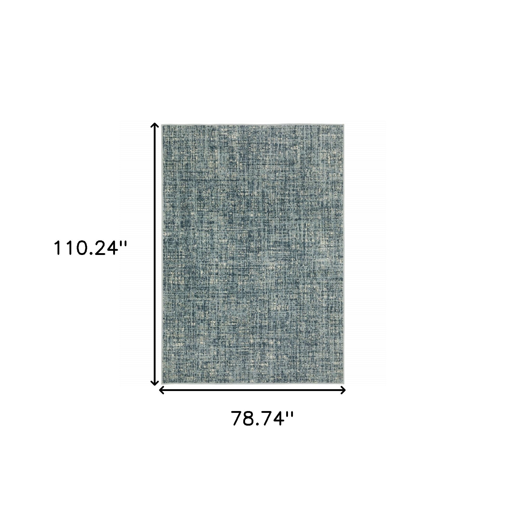 6' X 9' Dark Blue Light Blue Grey Ivory And Beige Abstract Power Loom Stain Resistant Area Rug