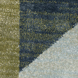 10' X 13' Grey Teal Blue Rust Green And Ivory Geometric Power Loom Stain Resistant Area Rug