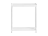 Set Of Two 24" White Wood Rectangular End Tables With Shelf