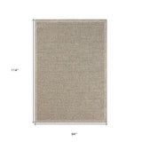 5' X 7' Gray Handmade Indoor Outdoor Area Rug