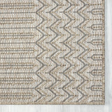 5' X 7' Gray Chevron Handmade Indoor Outdoor Area Rug