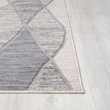 5' x 7' Blue and Gray Abstract Geometric Indoor Outdoor Area Rug