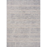 5' X 7' Ivory And Blue Striped Indoor Outdoor Area Rug