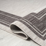 5' X 7' Gray And Ivory Indoor Outdoor Area Rug