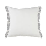 24" X 24" Gray Zippered Geometric Indoor Outdoor Throw Pillow