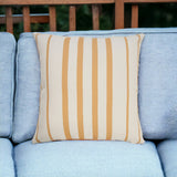 20" X 20" Yellow Zippered Geometric Indoor Outdoor Throw Pillow