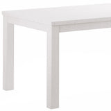 35" White Solid Wood Dining Table