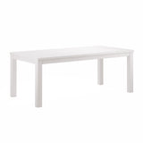 35" White Solid Wood Dining Table