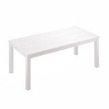 35" White Solid Wood Dining Table
