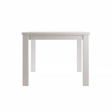 35" White Solid Wood Dining Table