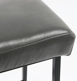 Set of Two " Black Metal Backless Bar Height Bar Chairs