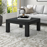 34" Black Square Coffee Table