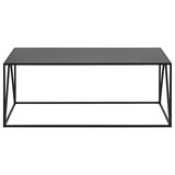 45" Black Steel Coffee Table