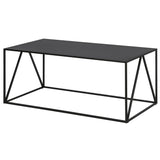 45" Black Steel Coffee Table