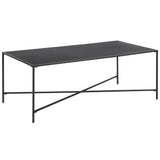 48" Black Steel Coffee Table