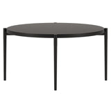 32" Black Steel Round Coffee Table