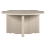 32" White Round Coffee Table