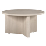 32" White Round Coffee Table