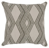22" Gray Handmade Geometric Indoor Outdoor Throw Pillow Cover and Insert